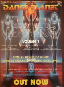 dance planet vol.1 release flyer rave 1995 happy hardcore jungle techno - Imagen 1 de 2