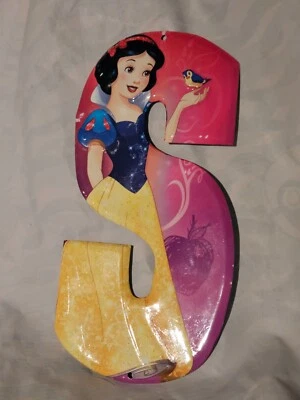Disney Princesa Letra "S" Inicial Metal Pared Puerta Decoración Blancanieves 5x10" Foto 1 de 2