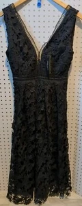 Romeo Juliet Couture Dress Medium Black Lace Sleeveless Long Goth Halloween - Picture 1 of 8