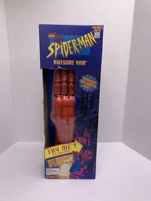 Человек-паук потрясающий руки робот руки пять пальцев игрушка коготь 1996 новый в коробке веб пусковая установка - Изображение 1 из 4