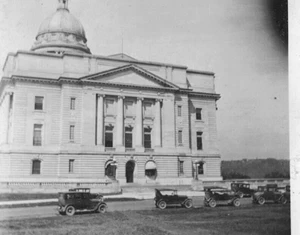 Vintage 1920s 1930s Photo Old Kentucky State Capitol Cars Frankfort Glossy - Bild 1 von 3
