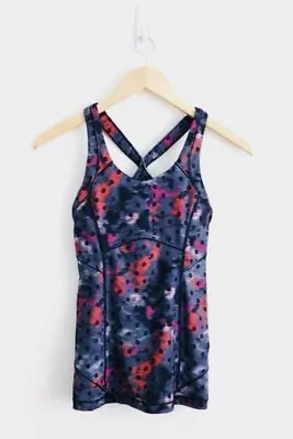 Lululemon Kanto Catch Me Tank Top Multicolor Polka Dots Cross Back Size 4 - B4 - Image 1 of 4