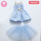 New Blue Dress Clothes Hair Wig Shoes For 1/6 Bjd Doll Lcc Miyo B