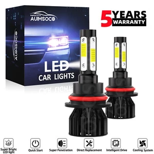 For Ford F-150 F-250 F-350 Super Duty 9007 4 Sides LED Headlight Bulbs Kit Hi/Lo - Foto 1 di 12