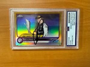 Oscar Piastri Signed Autographed 2022 Topps Chrome Refractor #199 PSA DNA COA - Picture 1 of 3