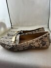 coach snakeskin loafers shoes womens 8 B olive