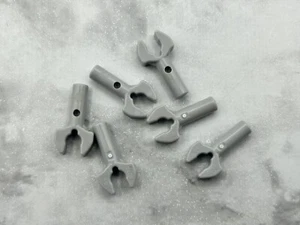 Lego Parts x (6) ~ Light Bluish Gray Bar 1L with Clip Mechanical Claw ~ No 48729 - Picture 1 of 1