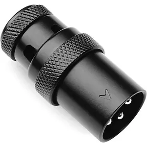 Squareplug SPXA-MBK, Low Profile Angled Heavy Duty Male 3 Pin XLR Plug, Black - Picture 1 of 4