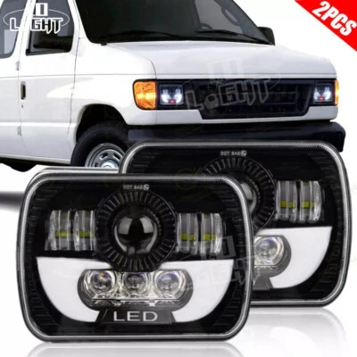 Faros LED de 7x6" para Ford E-150 E-250 E-350 H6054 haz sellado Hi-Lo DRL 2 un. Foto 1 de 4
