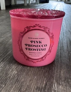 Bath & Body Works 3 Stoppino Candela Profumata Rosa Prosecco Frosting Oli Essenziali - Foto 1 di 7