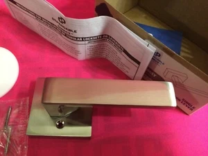 Single Door Lever Handle Dummy Satin Nickel Dependable Direct - Imagen 1 de 3