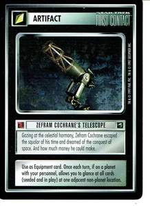 STAR TREK CCG FIRST CONTACT RARE CARD ZEFRAM COCHRANE'S TELESCOPE - Bild 1 von 1