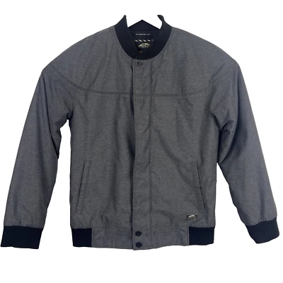 Mens Vans Off the Wall Charcoal Gray Button Up Bomber Style Jacket Size Large - Image 1 of 4