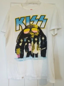 Kiss band  Vintage Hot In The Shade Concert T-shirt white 1990 t shirt Original  - Picture 1 of 12