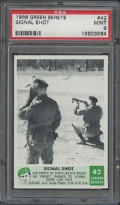 1966 Philadelphia Green Berets #42 Signal Shot PSA 9 Mint Pop 4 None Higher - Picture 1 of 2