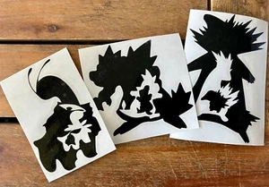 Jhoto Starter Pokemon Evolution Chikorita Cyndaquil Totodile Vinyl Decal Sticker - Picture 1 of 4