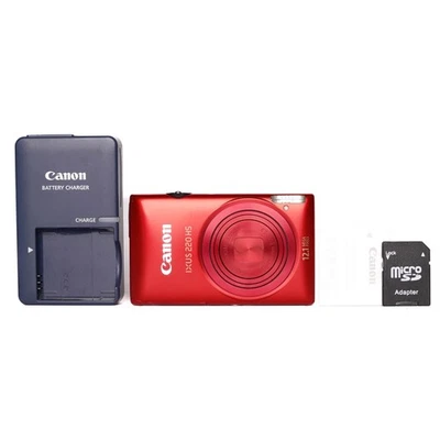 Canon IXUS 220 HS 12.1MP Digital Camera - Red - MINT - Image 1 of 4