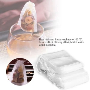 (50pcs)Empty NOn Woven Tea Bags Herbs Filter Loose Paper With Drawstring - Picture 1 of 12