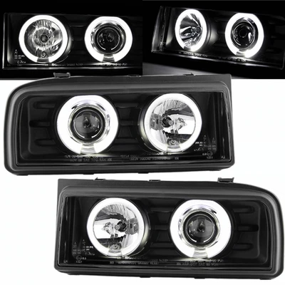 LED Angel Eyes Scheinwerfer Set in schwarz für VW Corrado 53i 1988-1995 - Bild 1 von 4