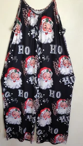 Santa Claus Romper Jumpsuit Plus Sz 5 X Christmas Lightweight Sleeveless Party - Picture 1 of 17