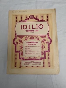 Idilio - No. 803 by Theodore Lack - Vintage Sheet Music - Picture 1 of 6
