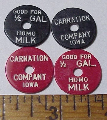 Clavel Milk IOWA - Fichas redondas HOMO de 1/2 galón - 4 piezas Foto 1 de 4