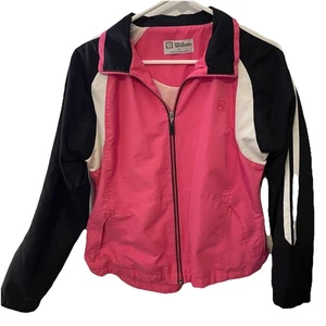 Ladies Wilson Athletic Pink And Black Jacket Size S - Picture 1 of 9