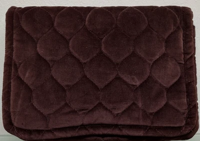Vintage Velvet Clutch Dark Burgundy Quilted LOT COMPARTMENT Daren's Bag  - Image 1 of 4