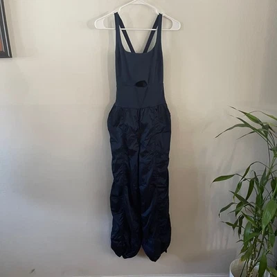 Free People FP Movement Righteous Jumpsuit Romper Womens Small Navy Blue Workout - Image 1 of 4