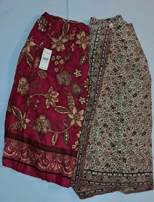 De Colección Talbot's Seda Y Falda Envolvente Carrera Lote De 2 Ambas Talla 10  Foto 1 de 4