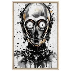 C-3PO Splash Art Framed Canvas - Star Wars Droid Wall Art - Bild 1 von 7