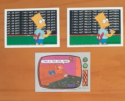 1990 Topps Simpons, Bart In Detention Stickers MINT Perfect For Slabs - Image 1 of 4