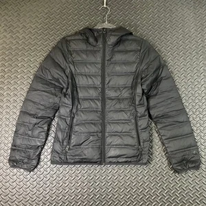Vintage Y2K Columbia piumino nero imbottito full zip giacca con cappuccio donna taglia XS - Foto 1 di 10