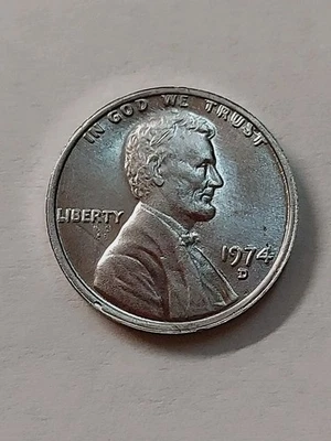 RARE 1X1 MODEL OLD NOVELTY ALUMINUM WHITE PENNY 1974-D (1.0 GR.) - Image 1 of 4