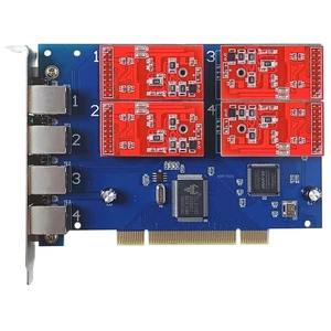 Asterisk Card NEW TDM410P FXO Card FXO FXS FreePBX Issabel VoIP PBX TDM 400P PCI - Picture 1 of 8