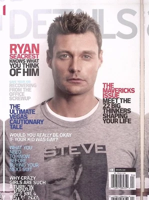DETAILS MAGAZINE APRIL 2008 RYAN SEACREST KNOWS WHAT YOU THINK OF HIM B2123 - Image 1 of 4
