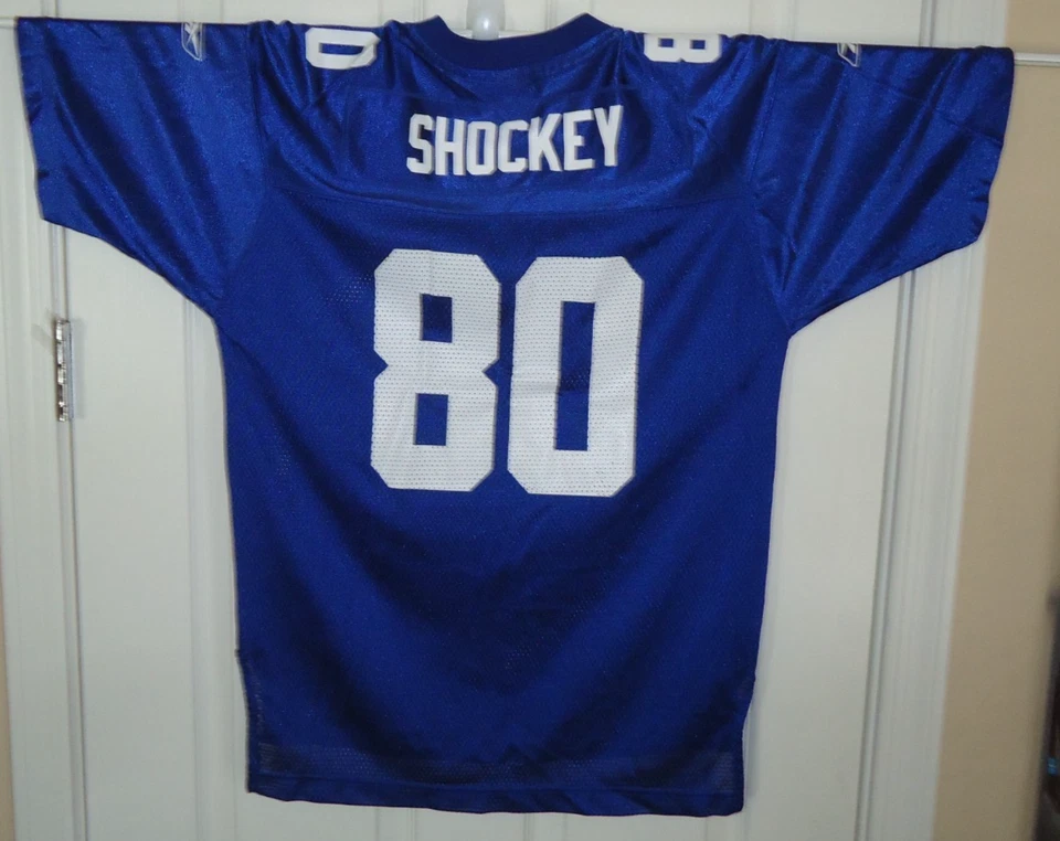 Camiseta deportiva juvenil de los New York Giants Jeremy Shockey #80 de colección Reebok On Field XL 18/20 Foto 1 de 4