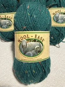 Lion Brand Wool Ease Yarn Hunter Green Sprinkles 3 Oz Knäuel Wollmischung Kammgarn - Bild 1 von 5