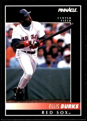 Ellis Burks 1992 Pinnacle #26 Boston Red Sox MLB READ FREE SHIPPING AutographDen - Image 1 of 2