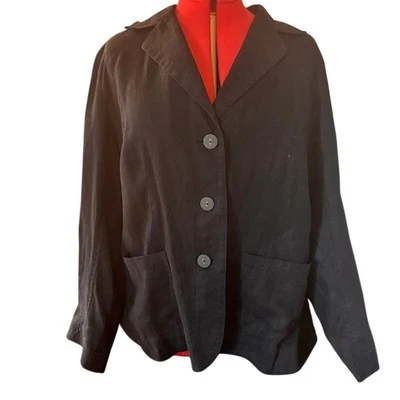 Blazer Alfani Mujer 100% Lino Azul Talla 18W Botón Delantero Ligero Verano J Foto 1 de 4