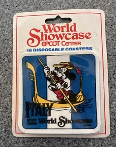 Vintage Disney Epcot Center Italy World Showcase 16 Disposable Coasters - Picture 1 of 3