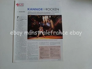 Queen Freddie Mercury clippings Sweden 1980s Pearl drums Chester Thomson ad - Imagen 1 de 2