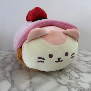 10" Anirollz Strawberry Shortcake Kittiroll Kitty Cat Soft Plush Stuffed Pink - Picture 1 of 8