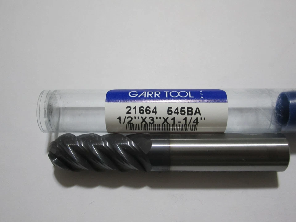 GARR 1/2" STANDARD LENGTH 5 FLUTE BALL END MILL  - Image 1 of 1