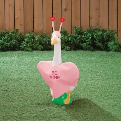 CONVERSATION HEART Conjunto para 23" Porche de Ganso Puerta Delantera Decoración Día De San Valentín Foto 1 de 4