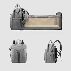 Zaino Borsa Pannolini con Lettino Pieghevole | Tasche Isolate, Impermeabile, Trav - Foto 1 di 10