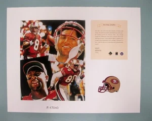 San Francisco 49rs Jerry Rice & Steve Young 1996 Football 11x14 Kelly Russell - Picture 1 of 1