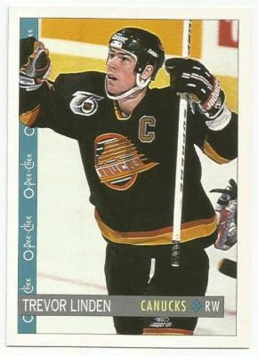 TREVOR LINDEN 1992-93 O-PEE-CHEE CARD MINT CONDITION VANCOUVER CANUCKS - Image 1 of 2