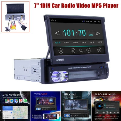 7'' 1DIN 1G+16G Car Stereo Radio Video MP5 Player GPS Bluetooth for Android& iOS - Image 1 of 4