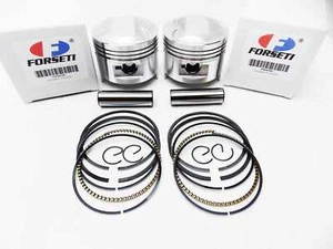 HONDA CB400N 80-82 STD FORSETI PISTON SET 70.5mm RINGS PIN CLIPS - Picture 1 of 4